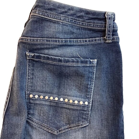 Nine West Taylor Cuffed Capri Blue Jeans Women's Size Missy 10 - Picture 11 of 13